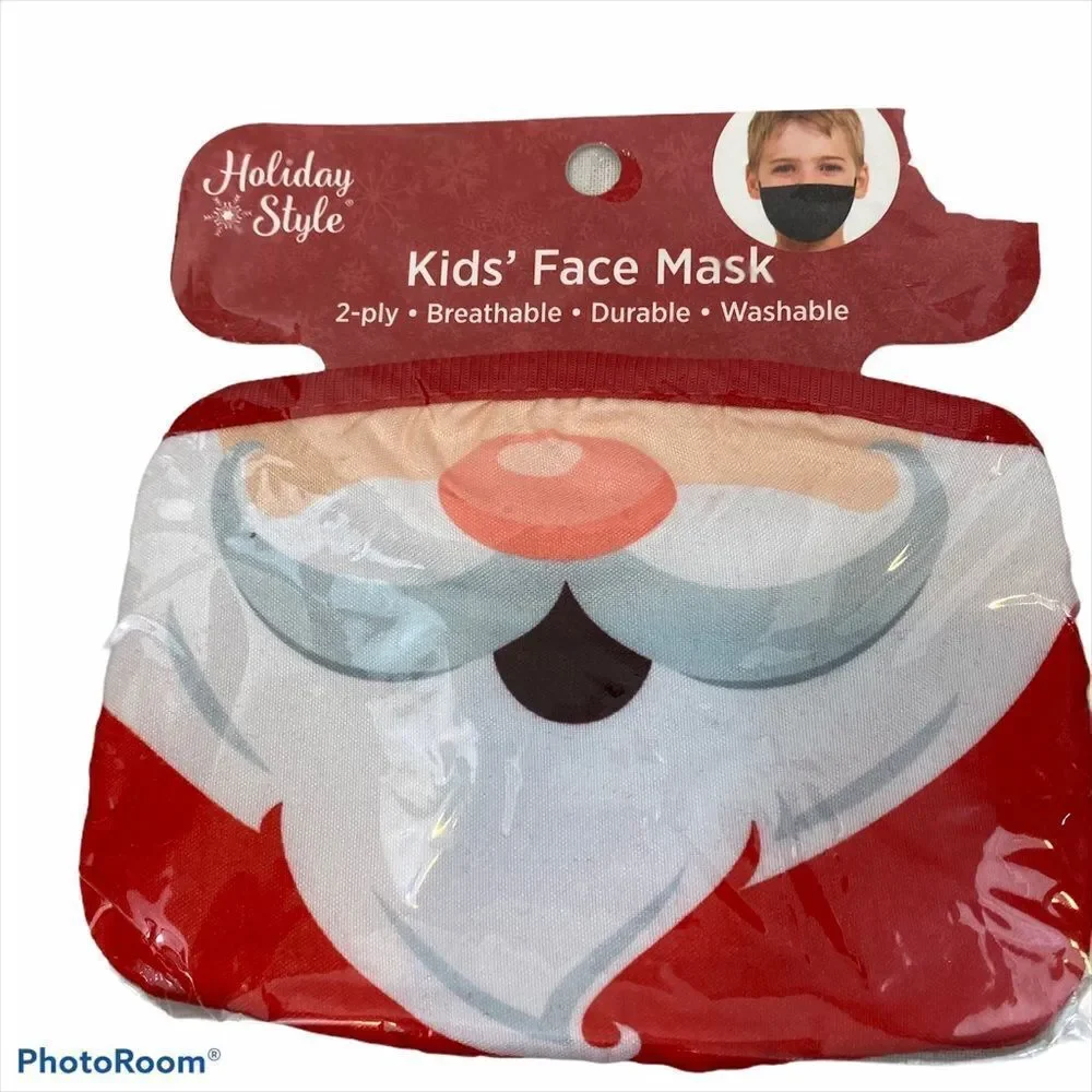 BNWT Kids Santa Mask‎ and Elf on The Shelf Shirt